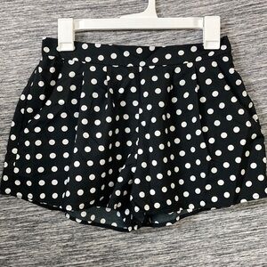 dELiA*s Women’s Black and White Polka Dot Shorts Back Gartered